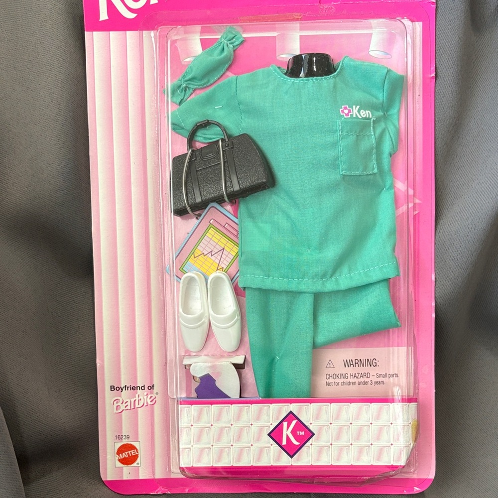 Barbie Ken Doctor Outfit Set - Teal and Black